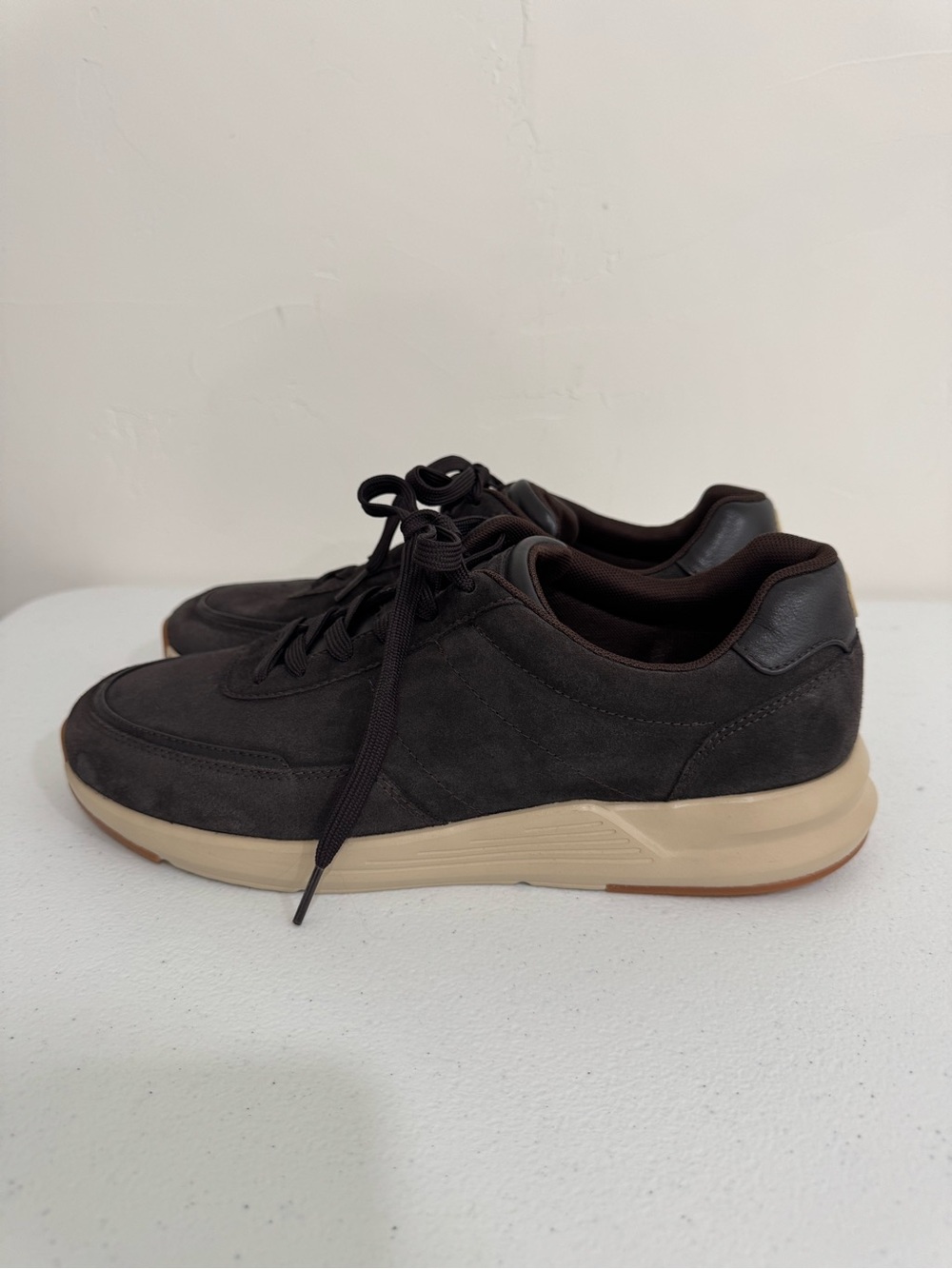 NWOT Peter Millar Journeyman Suede Sneaker Men 11.5 MF25EF32 Espresso Brown $248